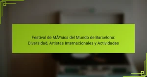 Festival de Música del Mundo de Barcelona: Diversidad, Artistas Internacionales y Actividades