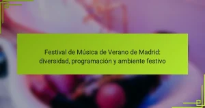 Festival de Música de Verano de Madrid: diversidad, programación y ambiente festivo
